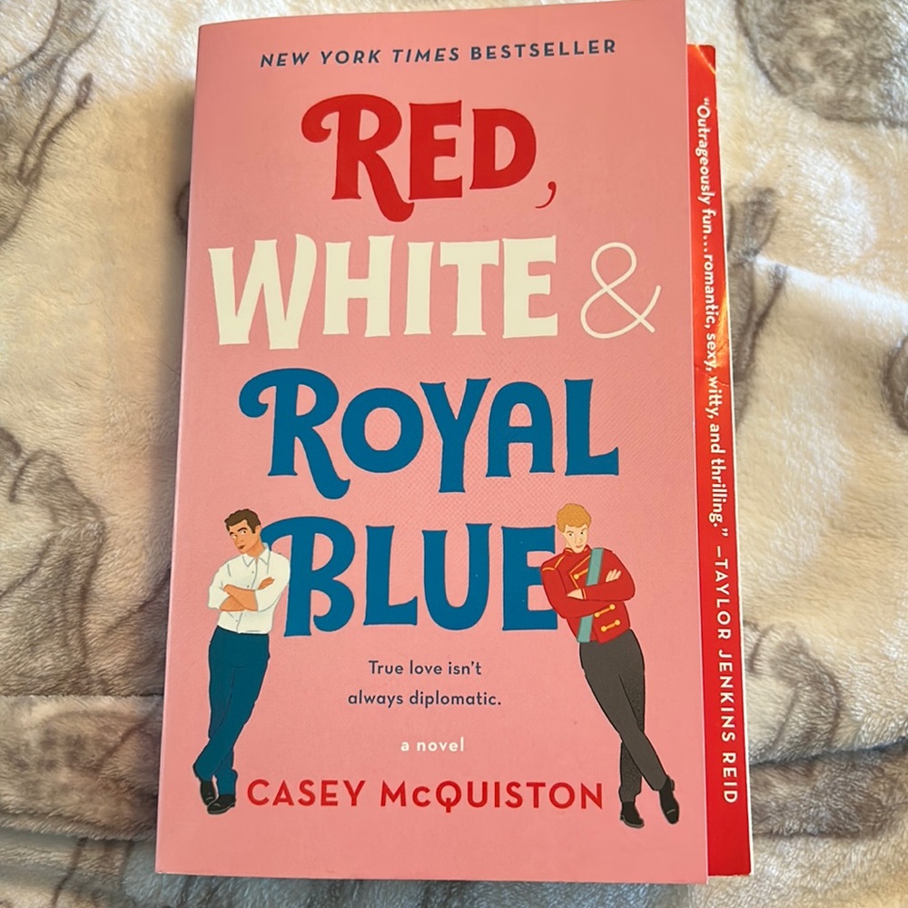 Red white and royal blue book